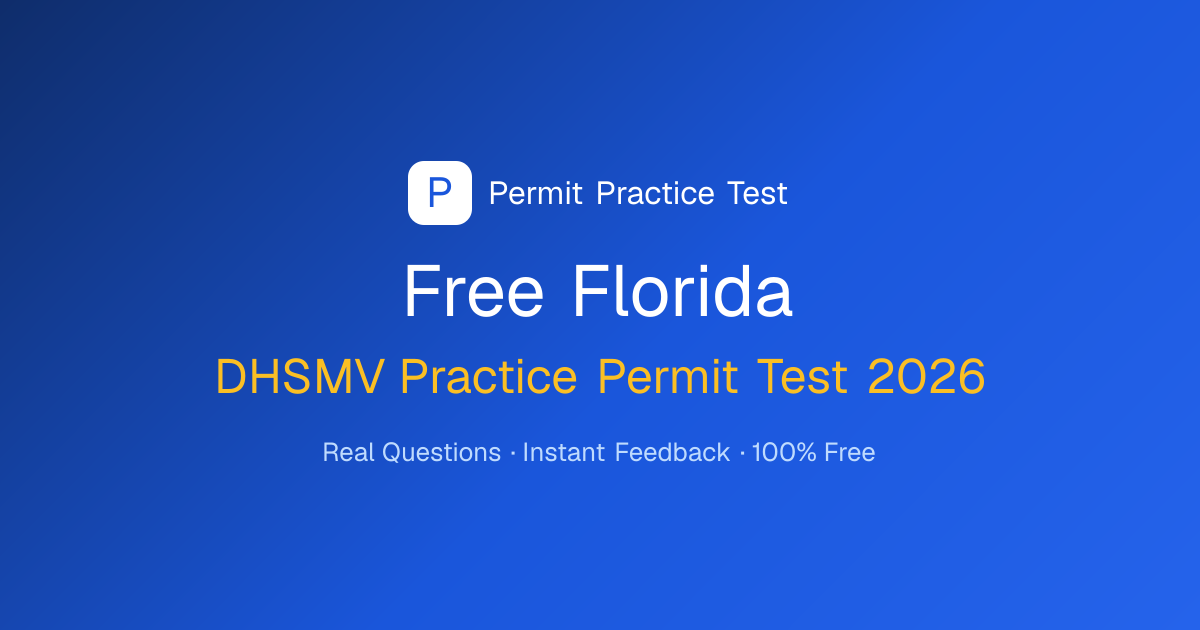 Free Florida Practice Permit Tests 2026 | FL | Permit Practice Test