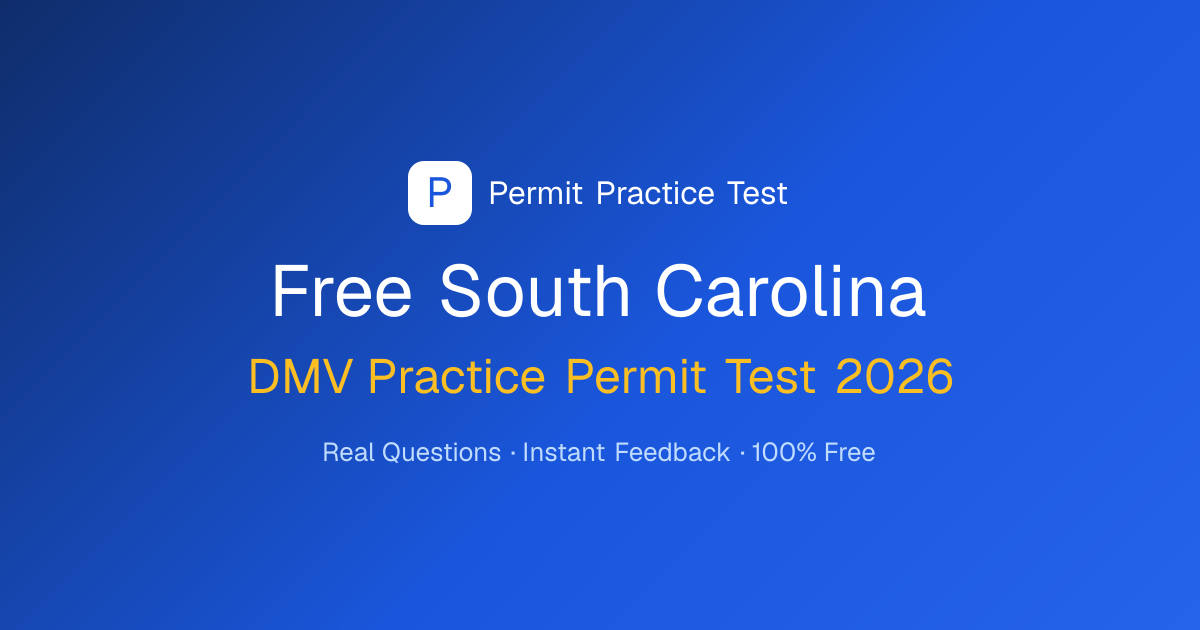 Free South Carolina Practice Permit Tests 2026 | SC | Permit Practice Test